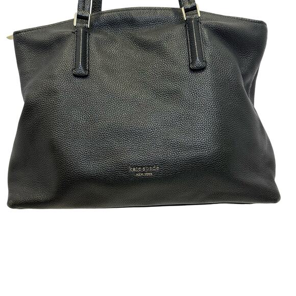 Kate Spade New York Black Leather Tote Bag - Picture 3 of 16